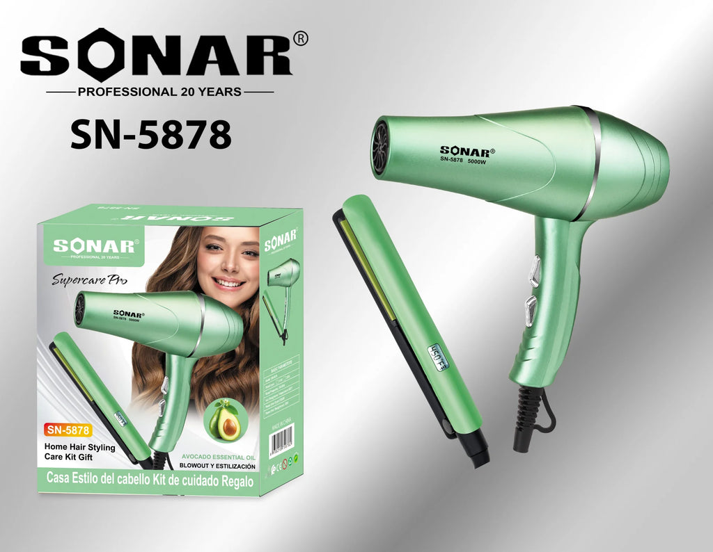 SET DE SECADORA CON PLANCHA SN-5878