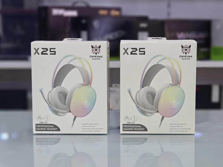 Auriculares Gamer Onikuma X25 Blancos con Sonido 7.1 y Luces RGB