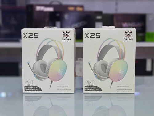 Auriculares Gamer Onikuma X25 Blancos con Sonido 7.1 y Luces RGB