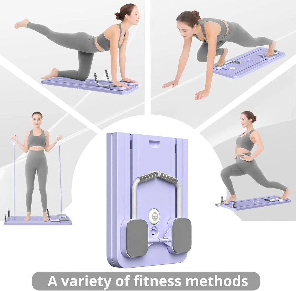 Tabla de Entrenamiento Deslizante Multifuncional para Pilates con Asas y Bandas