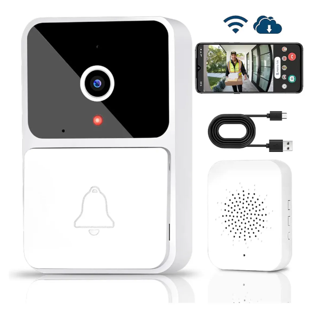 Timbre Inalámbrico con Cámara WiFi y Visión Nocturna X9