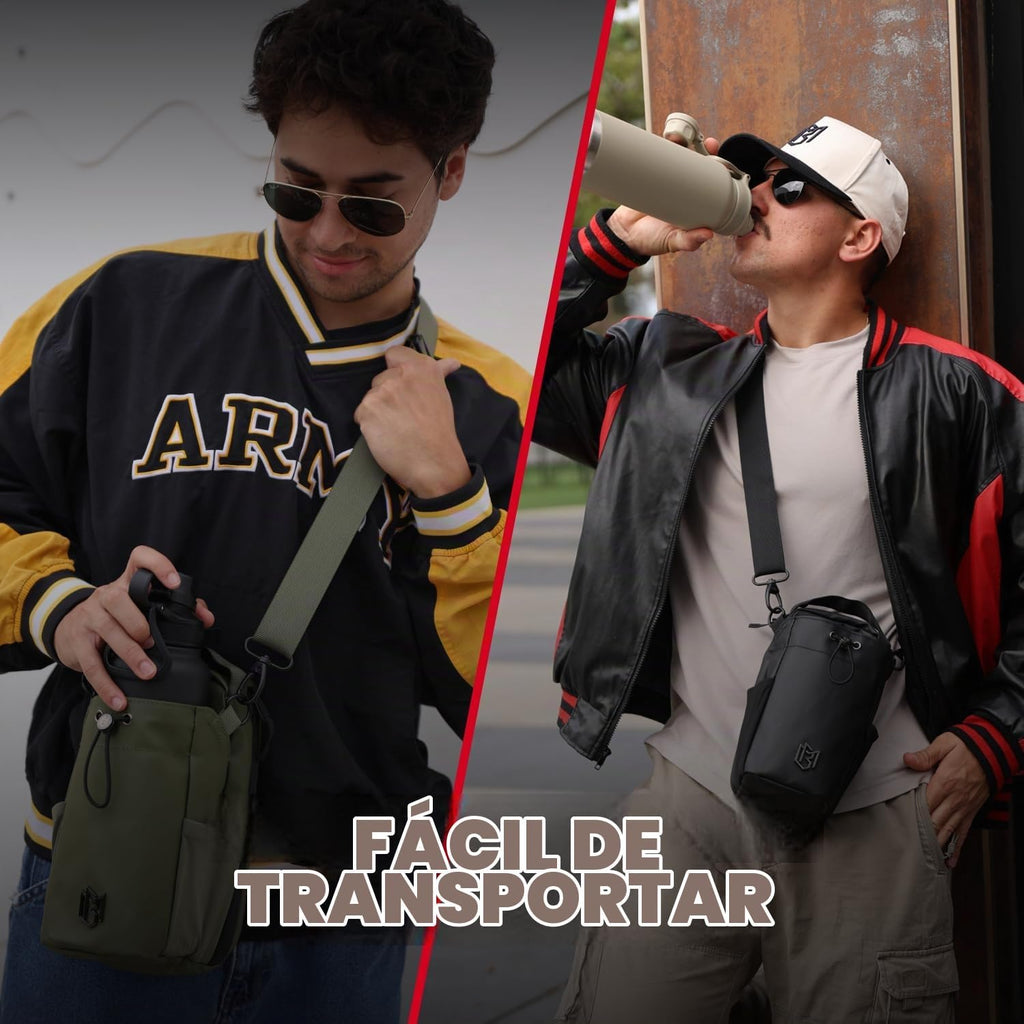 Bolso Magnético Portabotella para Gym con Correa Ajustable