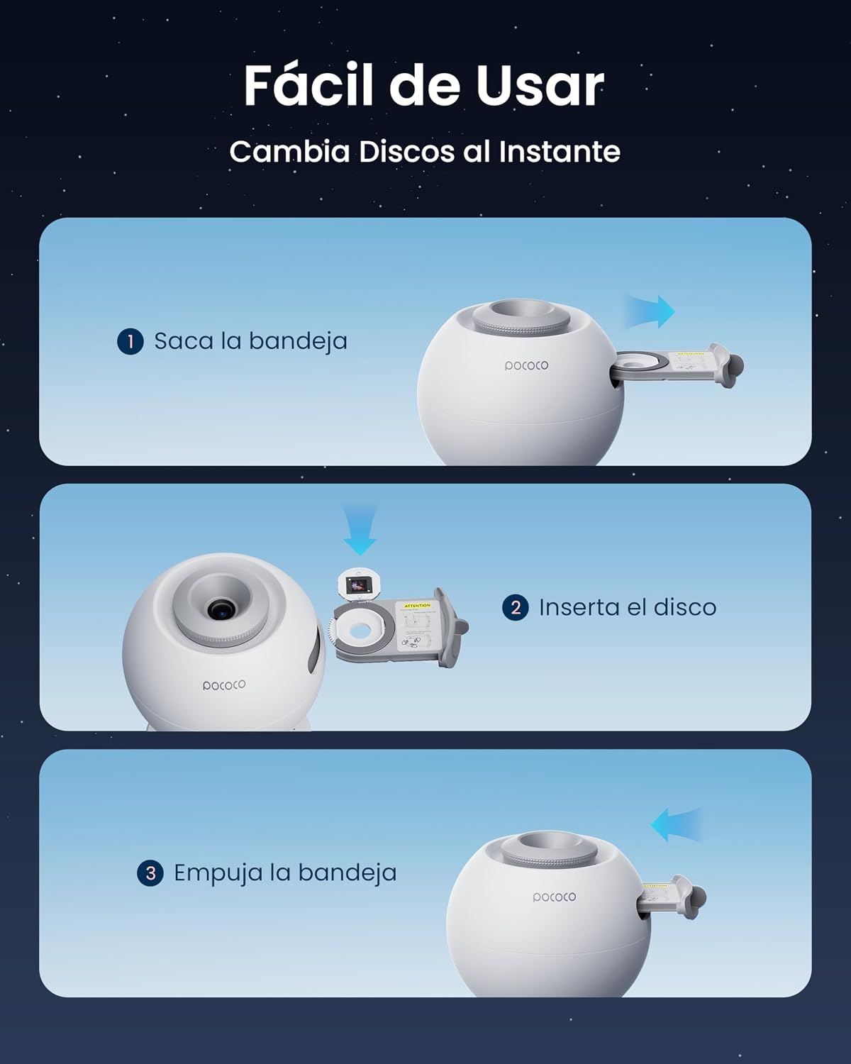 Proyector de Estrellas Galaxia con Rotación y Temporizador