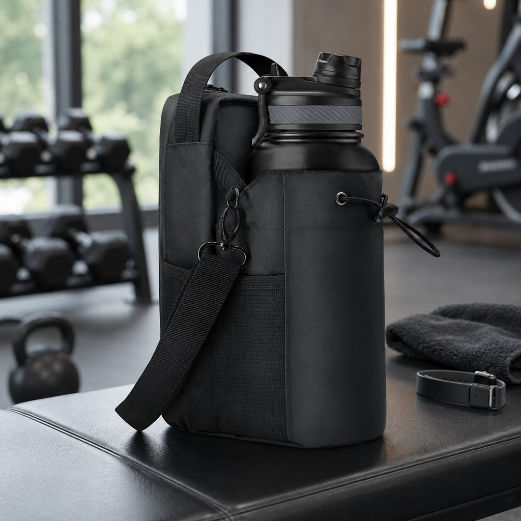 Bolso Magnético Portabotella para Gym con Correa Ajustable
