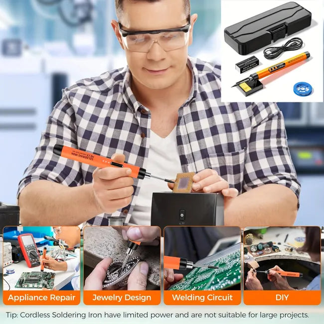 Kit de Soldador Inalámbrico Portátil Recargable